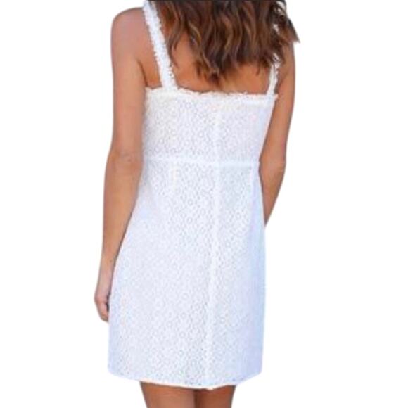 Storia Mini Dress Eyelette Lace Hook-and-Eye Shift - Picture 13 of 13